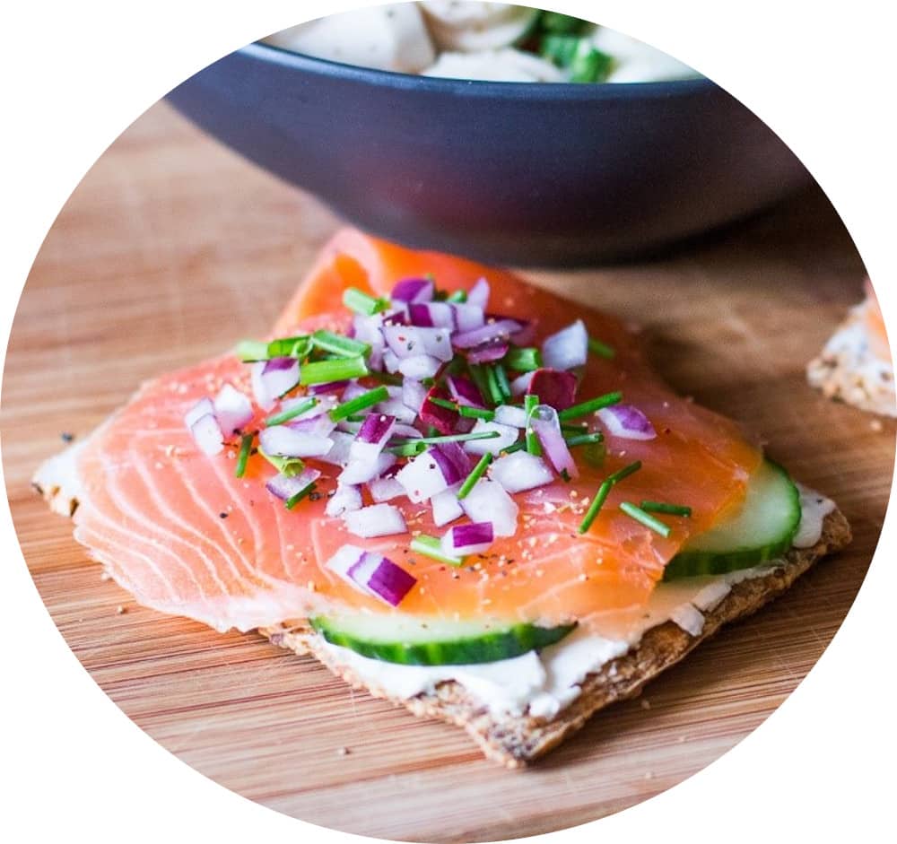 tartine saumon échalottes