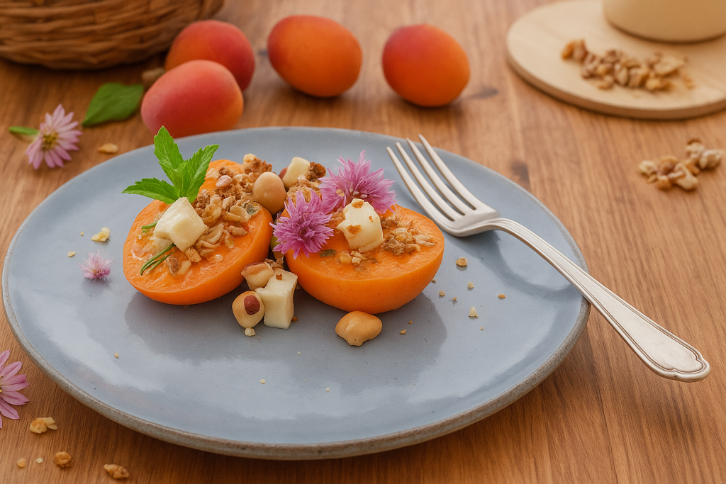 abricots rotis reblochon