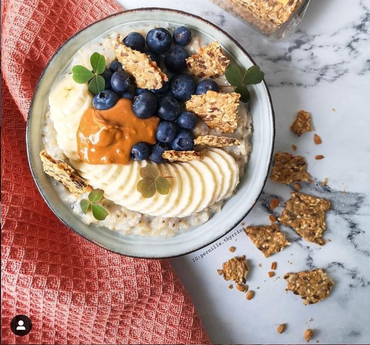 porridge banane myrtille