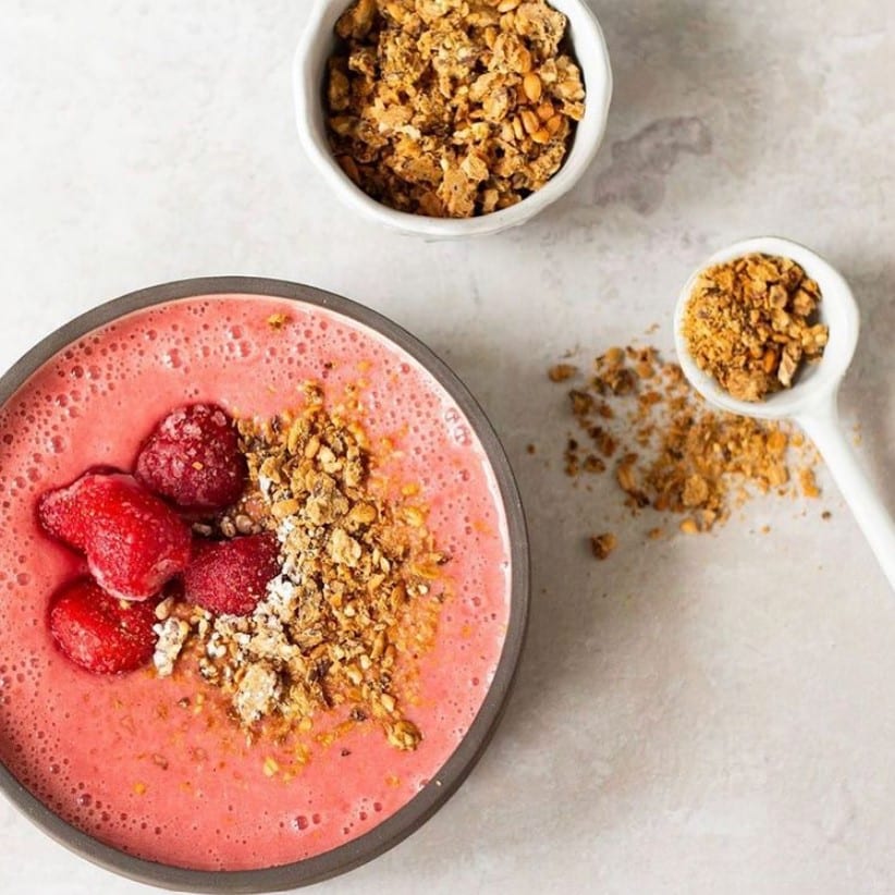 smoothie fraise et granola sigdal