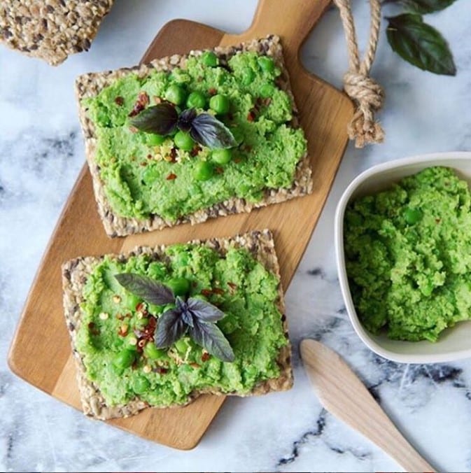 tartinade de petits pois à la menthe