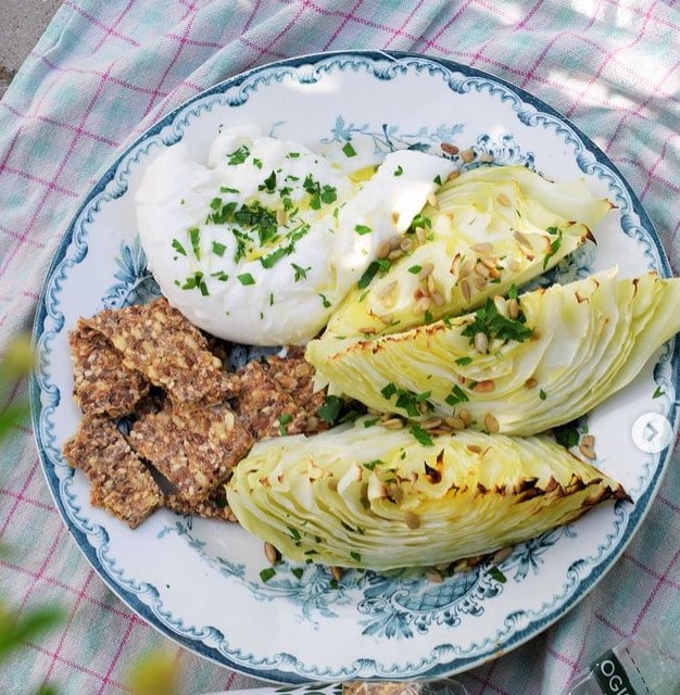 chou à la burrata persillée